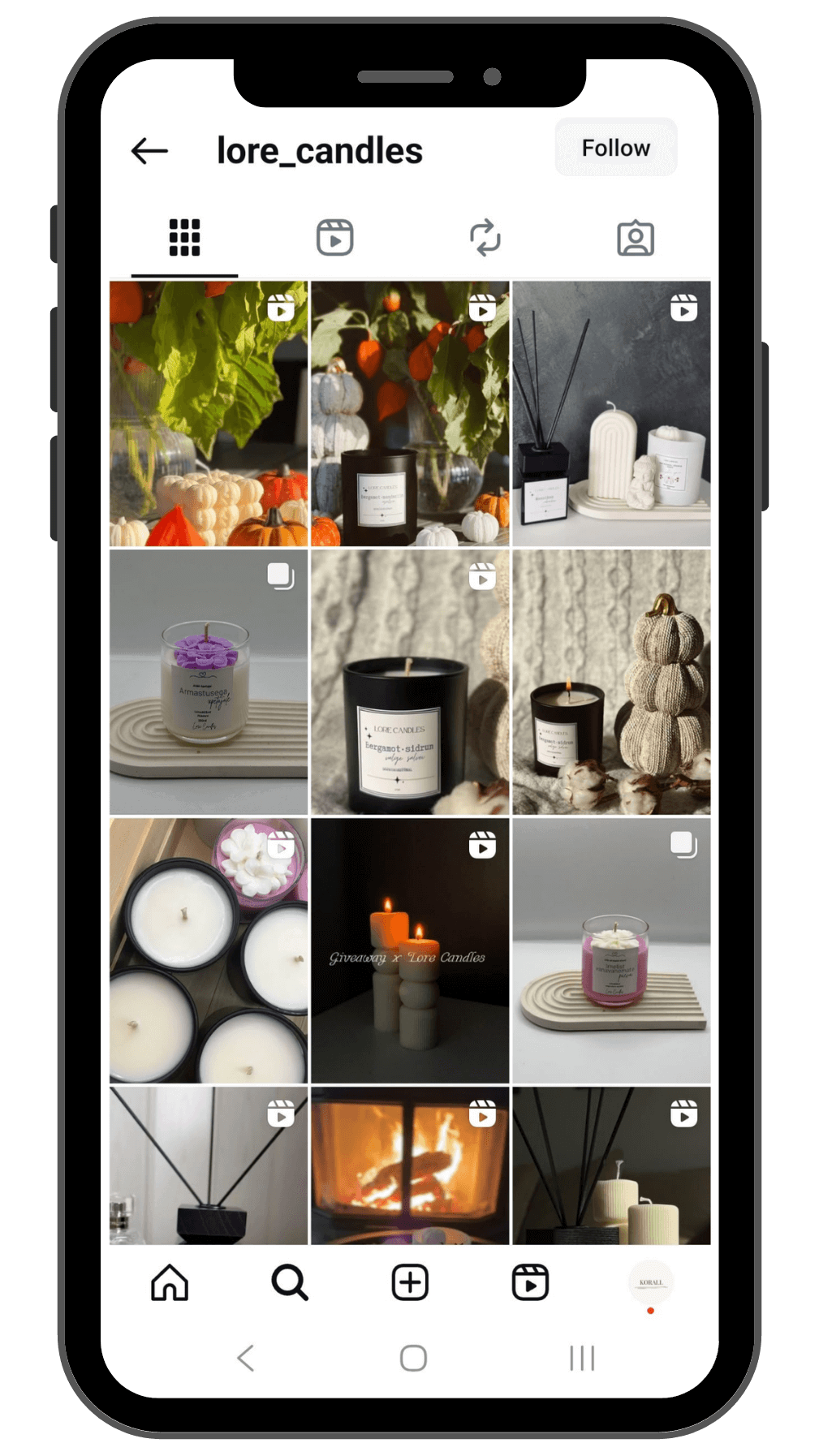 lore candles turundus